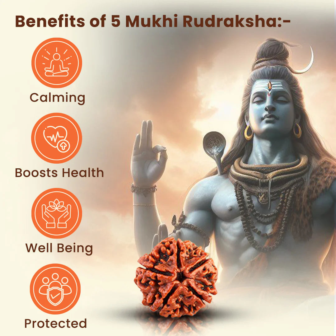 OM Shiva Trishool Rudraksha Necklace 54 Beads